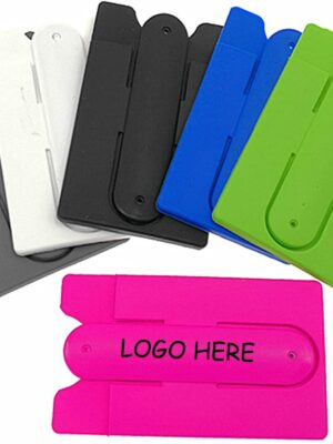 Silicone phone wallet with stand